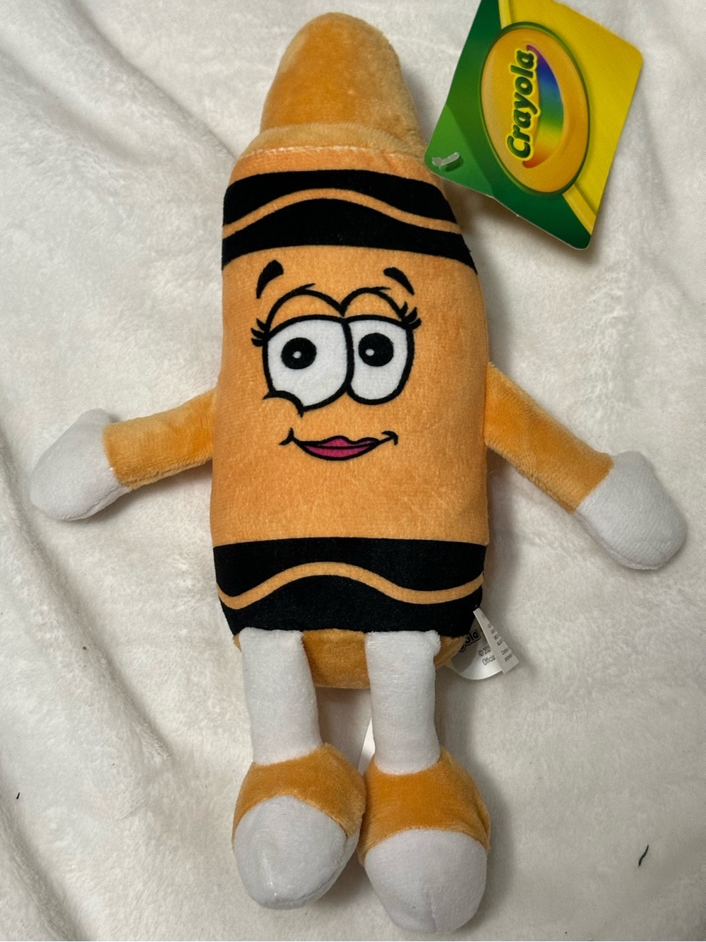 Crayola Atomic Tangerine Crayon Plush Character Toy 11"